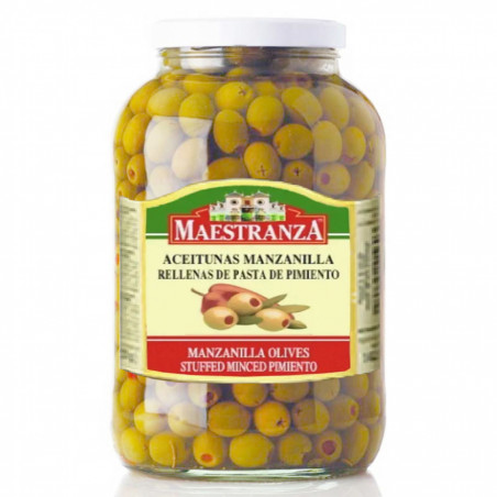 Aceitunas Maestranza Rellenas de Pimiento 3,750 gr.